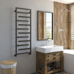 Полотенцесушитель водяной Stinox Corsica 50x140 черный матовый