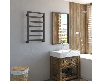 Полотенцесушитель водяной Stinox Corsica 50x80 черный матовый