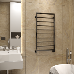 Полотенцесушитель водяной Stinox Croma 50x100 черный глянец