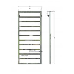 Полотенцесушитель водяной Stinox Croma 50x120 черный глянец