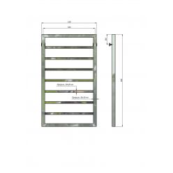 Полотенцесушитель водяной Stinox Croma 50x90 белый глянец