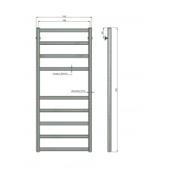 Полотенцесушитель водяной Stinox Maxima 50x120 сатин