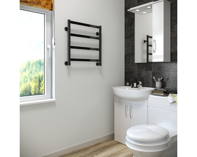 Полотенцесушитель водяной Stinox Maxima 50x50 черный глянец