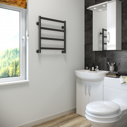 Полотенцесушитель водяной Stinox Maxima 50x50 черный матовый