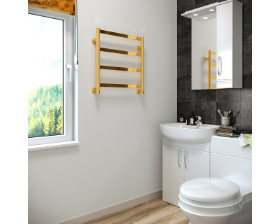 Полотенцесушитель водяной Stinox Maxima 50x50 золото глянец