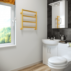 Полотенцесушитель водяной Stinox Maxima 50x50 золото сатин