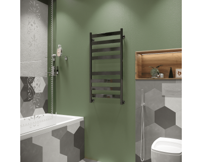 Полотенцесушитель водяной Stinox Napoli 50x100 черный глянец