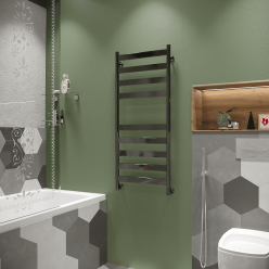 Полотенцесушитель водяной Stinox Napoli 50x120 черный глянец