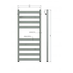 Полотенцесушитель водяной Stinox Napoli 50x120 белый глянец