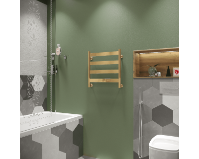 Полотенцесушитель водяной Stinox Napoli 50x50 золото глянец