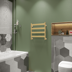 Полотенцесушитель водяной Stinox Napoli 50x50 золото сатин