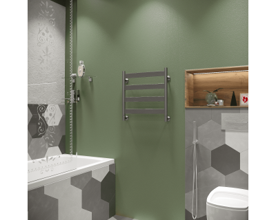 Полотенцесушитель водяной Stinox Napoli 50x50 черный матовый