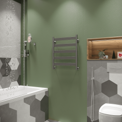 Полотенцесушитель водяной Stinox Napoli 50x60 черный матовый