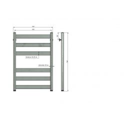Полотенцесушитель водяной Stinox Napoli 50x80 черный глянец