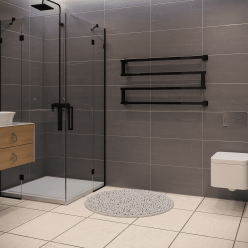 Полотенцесушитель водяной Stinox Optima 50x100 черный глянец