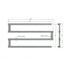 Полотенцесушитель водяной Stinox Optima 50x100 черный матовый