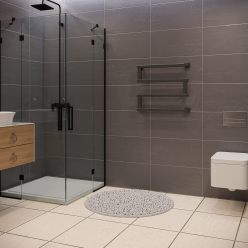 Полотенцесушитель водяной Stinox Optima 50x60 черный матовый
