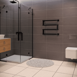 Полотенцесушитель водяной Stinox Optima 50x60 черный глянец