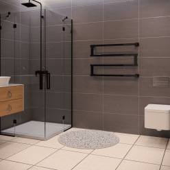 Полотенцесушитель водяной Stinox Optima 50x80 черный глянец