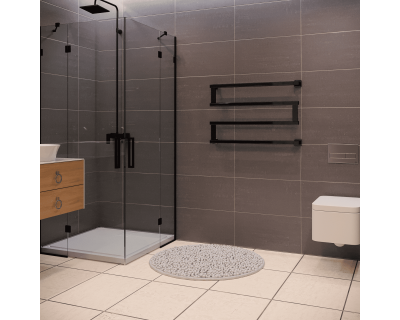 Полотенцесушитель водяной Stinox Optima 50x80 черный глянец