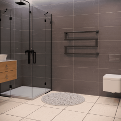 Полотенцесушитель водяной Stinox Optima 50x80 черный матовый