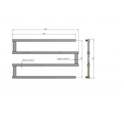 Полотенцесушитель водяной Stinox Optima 50x90 черный глянец