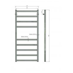Полотенцесушитель водяной Stinox Prestige 50x120 черный матовый
