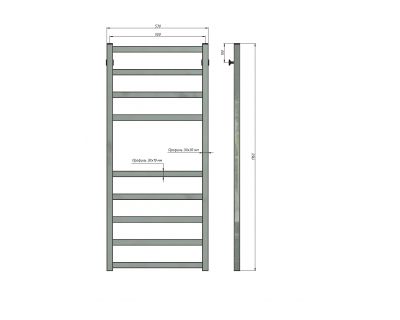 Полотенцесушитель водяной Stinox Prestige 50х120