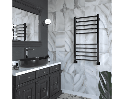 Полотенцесушитель водяной Stinox Quatro 50x100 черный глянец