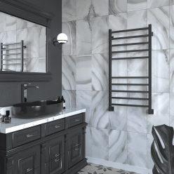 Полотенцесушитель водяной Stinox Quatro 50x100 черный матовый