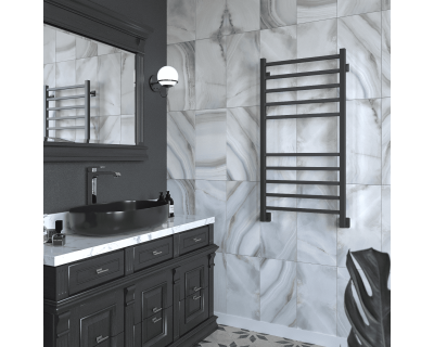 Полотенцесушитель водяной Stinox Quatro 50x100 черный матовый