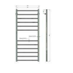 Полотенцесушитель водяной Stinox Quatro 50x120 сатин