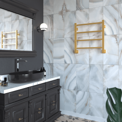 Полотенцесушитель водяной Stinox Quatro 50x50 золото сатин