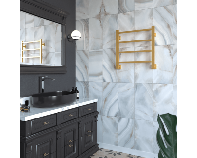 Полотенцесушитель водяной Stinox Quatro 50x50 золото сатин