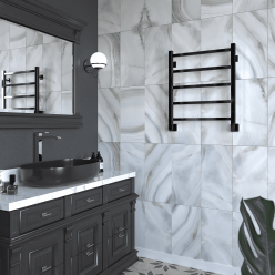 Полотенцесушитель водяной Stinox Quatro 50x60 черный глянец