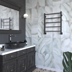 Полотенцесушитель водяной Stinox Quatro 50x60 черный матовый