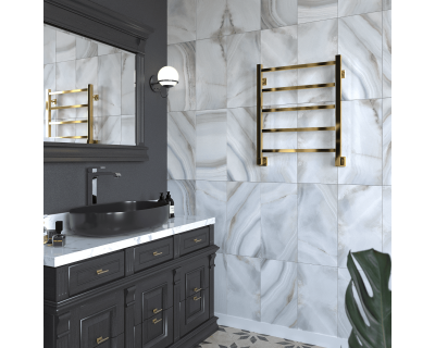 Полотенцесушитель водяной Stinox Quatro 50x60 золото глянец