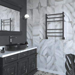 Полотенцесушитель водяной Stinox Quatro 50x70 черный матовый