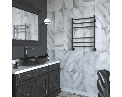 Полотенцесушитель водяной Stinox Quatro 50x70 черный матовый