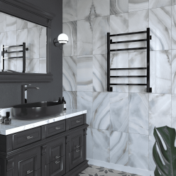 Полотенцесушитель водяной Stinox Quatro 50x70 черный глянец