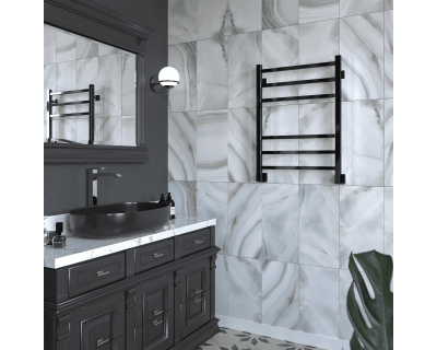 Полотенцесушитель водяной Stinox Quatro 50x70 черный глянец