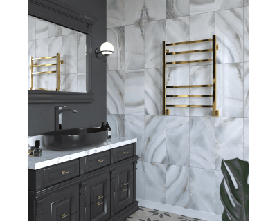 Полотенцесушитель водяной Stinox Quatro 50x70 золото глянец