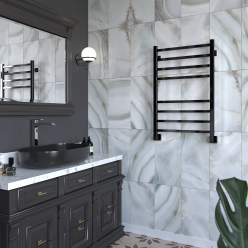 Полотенцесушитель водяной Stinox Quatro 50x80 черный глянец