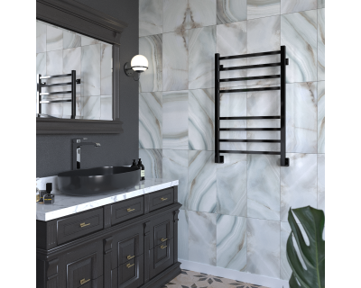 Полотенцесушитель водяной Stinox Quatro 50x80 черный глянец