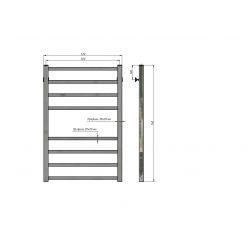 Полотенцесушитель водяной Stinox Quatro 50x80 черный матовый