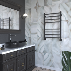 Полотенцесушитель водяной Stinox Quatro 50x80 черный матовый