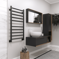 Полотенцесушитель водяной Stinox Sorento 50x100 черный матовый