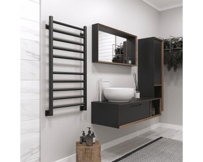 Полотенцесушитель водяной Stinox Sorento 50x100 черный матовый