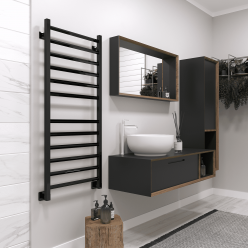 Полотенцесушитель водяной Stinox Sorento 50x120 черный глянец