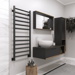 Полотенцесушитель водяной Stinox Sorento 50x120 черный матовый